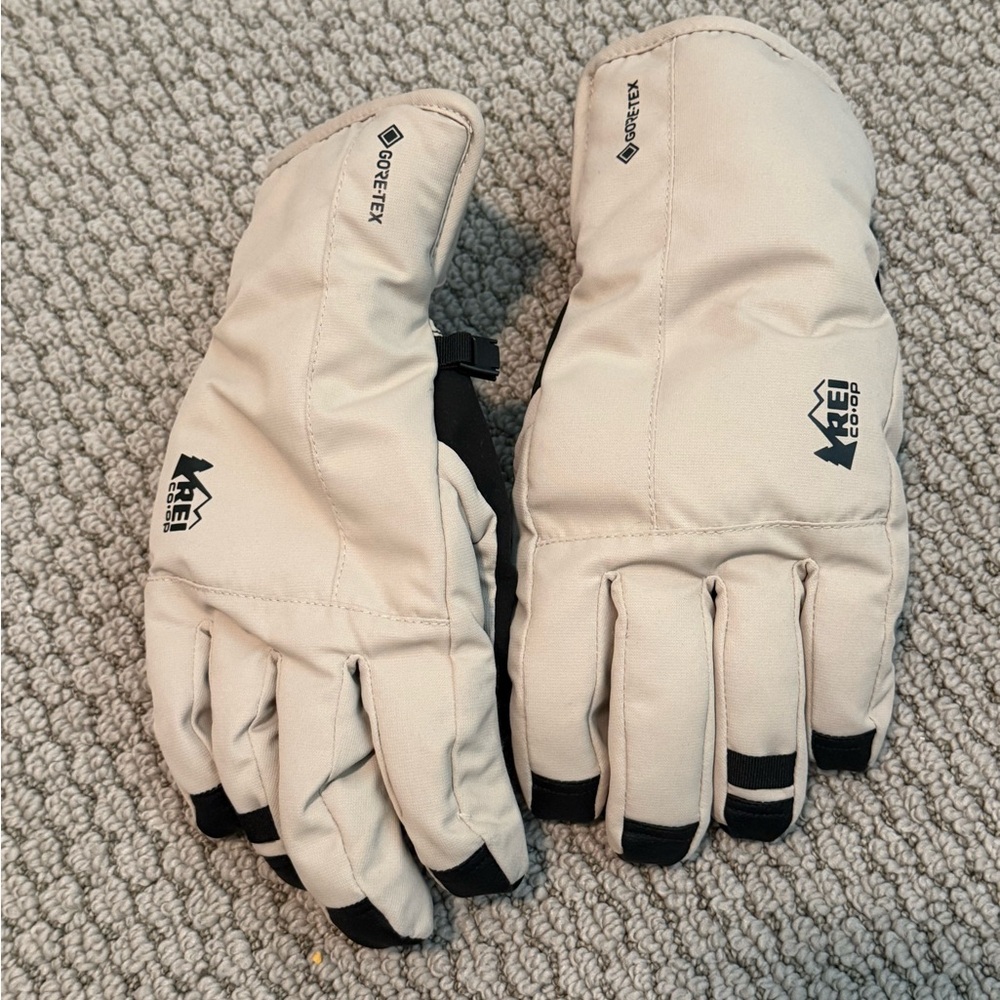 REI Gore-Tex Beige Winter Gloves